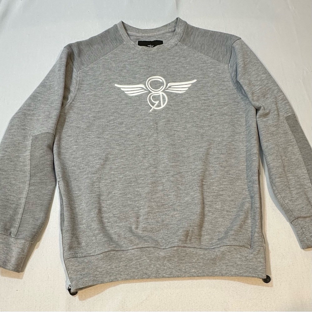 Creative Recreation Gray Sweatshirt M — R9 Wing Logo & Zip Hem